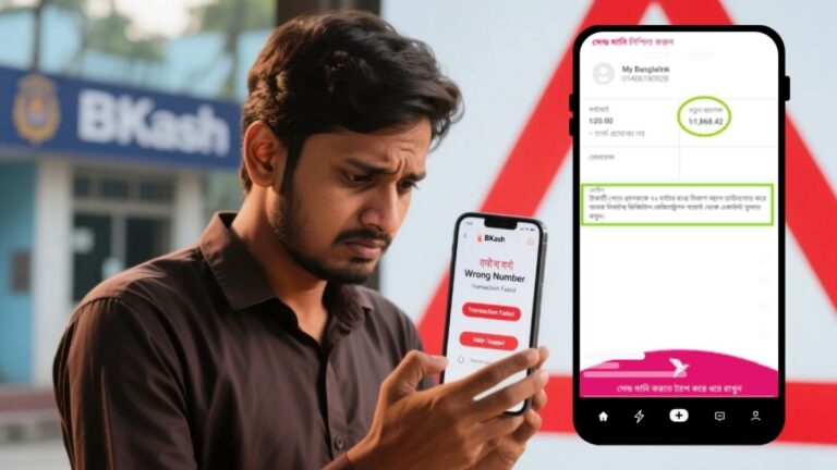 বিকাশে ভুল নাম্বারে টাকা গেলে করণীয়