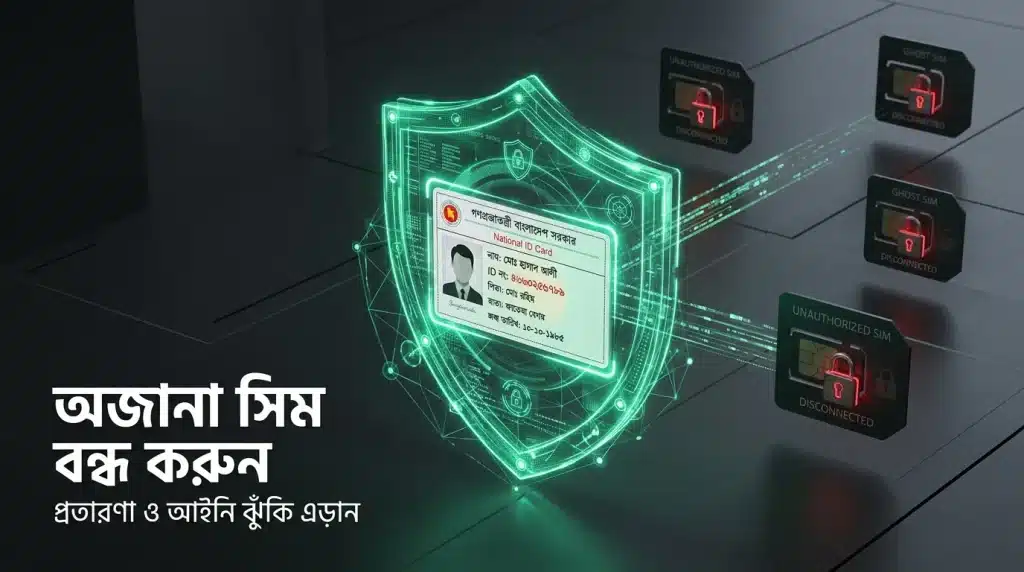 এনআইডি থেকে অজানা ও অননুমোদিত সিম ডি-রেজিস্ট্রেশন বা স্থায়ীভাবে বন্ধ করার উপায়