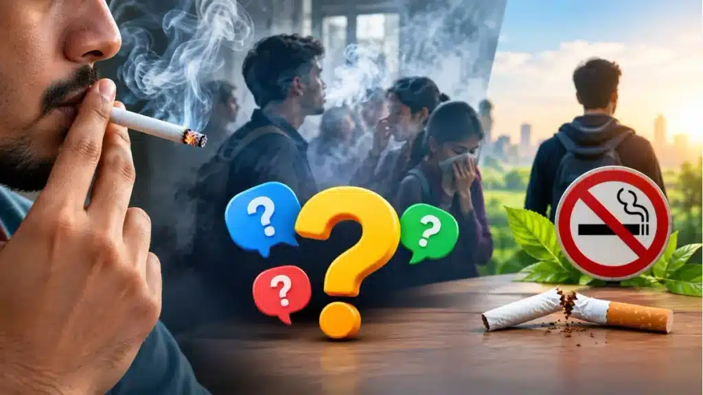 ভ্যাপ, পরোক্ষ ধূমপান ও ধূমপান ছাড়ার উপায় নিয়ে সচেতনতামূলক প্রতীকী চিত্র