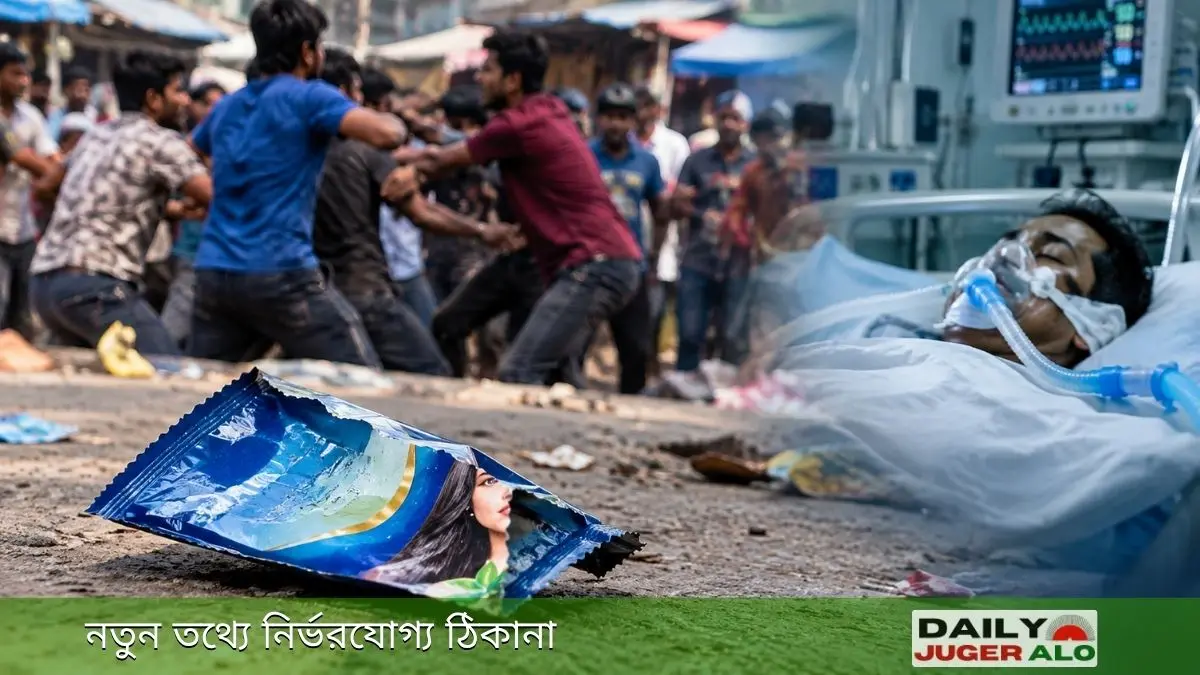 শ্যাম্পুর খালি প্যাকেট নিয়ে সংঘর্ষে আহত ব্যক্তিদের চিকিৎসা ও আইসিইউর দৃশ্য