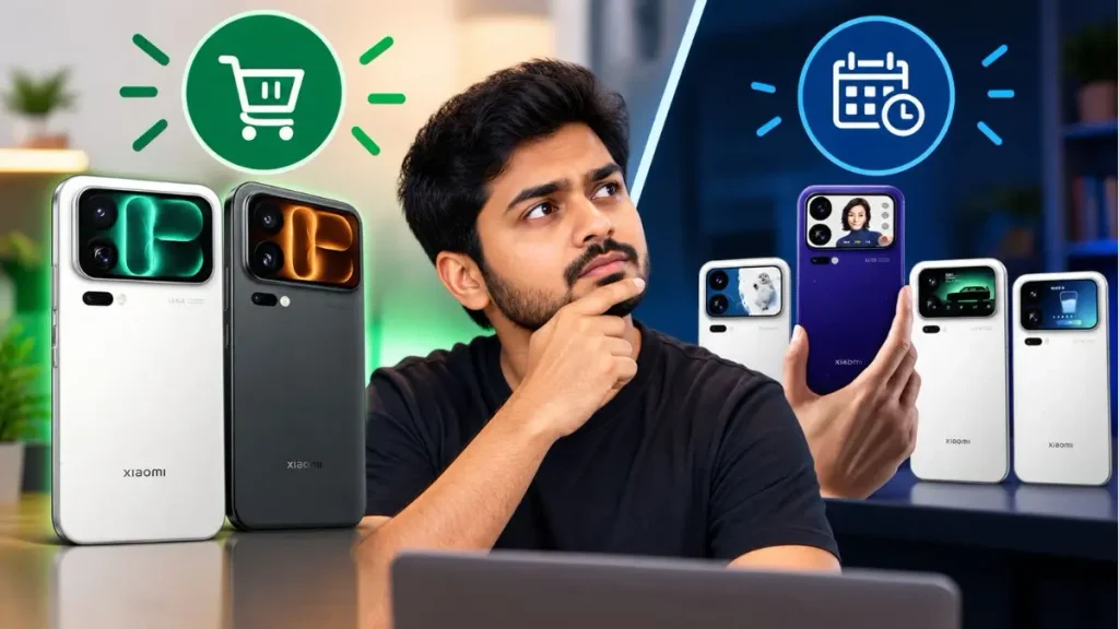 Xiaomi 18 Pro-এর সাদা ও কালো রঙের ফোনের রেন্ডার, বড় ক্যামেরা মডিউল ও ভিন্ন ভিন্ন ডিসপ্লে ডিজাইন