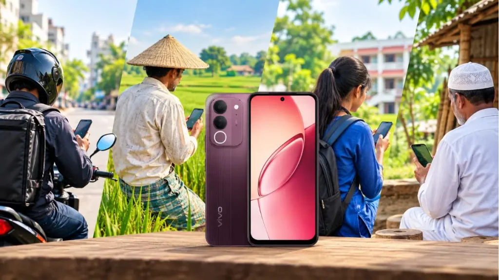 Vivo Y32 স্মার্টফোন ব্যবহার করছেন ডেলিভারি রাইডার, কৃষক, শিক্ষার্থী ও গ্রামের বিভিন্ন বয়সী মানুষ