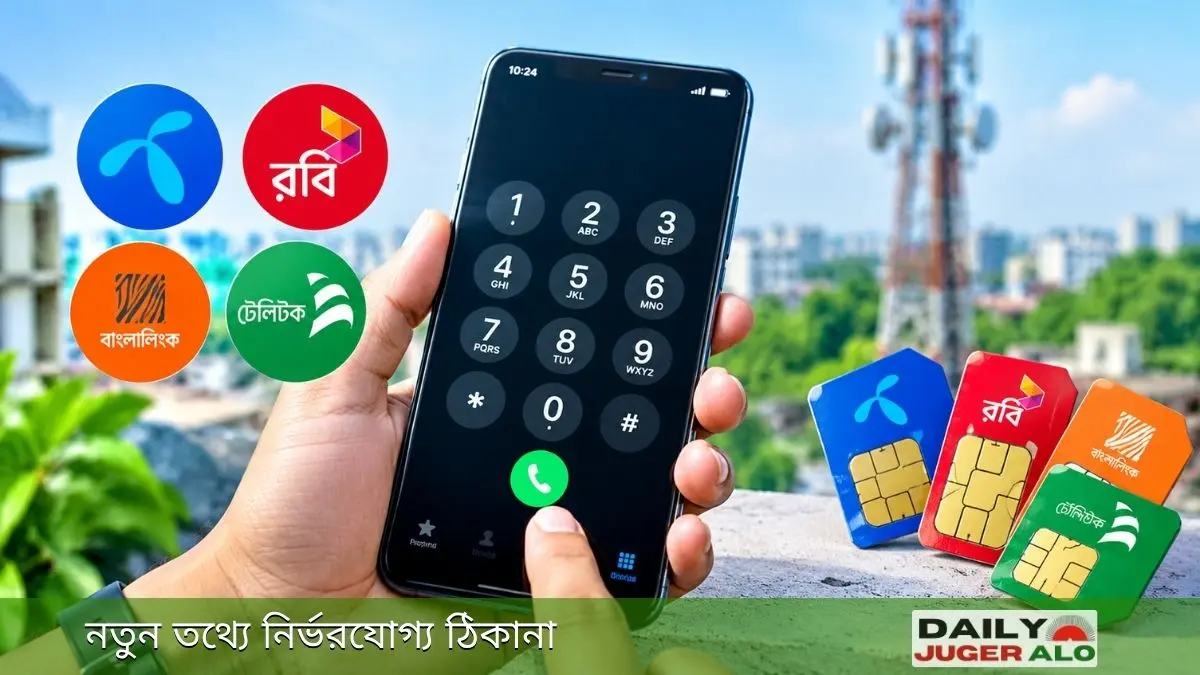 সব সিমের নাম্বার দেখার কোড জানতে স্মার্টফোনের ডায়াল প্যাড ও বাংলাদেশের বিভিন্ন মোবাইল অপারেটরের সিম কার্ড।
