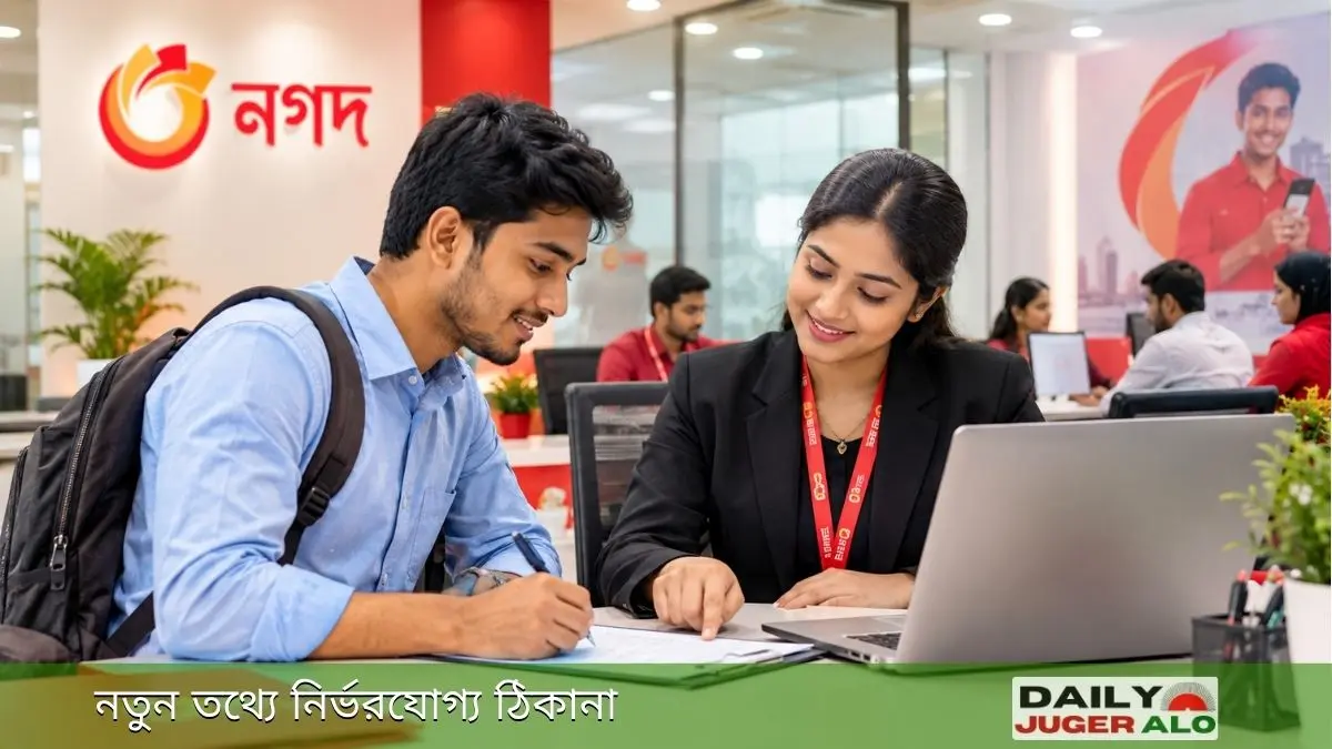 নগদে চাকরির সুযোগ—অফিসে চাকরিপ্রার্থী ও কর্মকর্তার আলোচনা