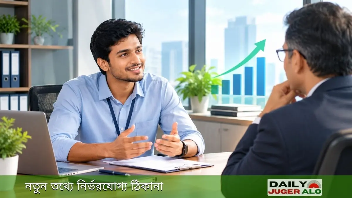 বেতন বাড়ানোর উপায় নিয়ে অফিসে কর্মীর সঙ্গে ম্যানেজারের আলোচনা।